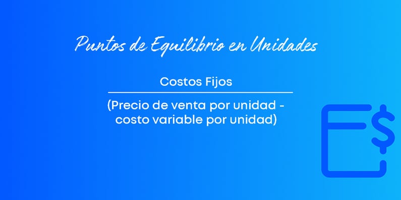 Como se Calcula el Punto de Equilibrio en Unidades.
