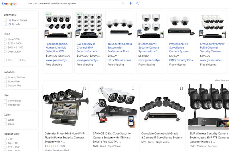 Equipo de Sistema de Seguridad para Negocios.